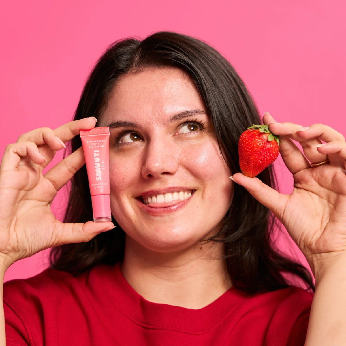 SMUUTI Skin Strawberry Tinted Lip Serum 10 ml – mansikantuoksuinen huuliseerumi