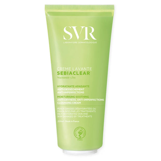 SVR Sebiaclear Crème Lavante 200 ml – kosteuttava puhdistusemulsio epäpuhtaalle ja kuivalle iholle