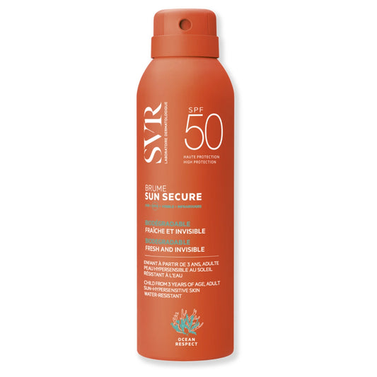 SVR Sun Secure Brume SPF50 aurinkosuojaspray 200 ml aurinkoherkälle vartalon iholle