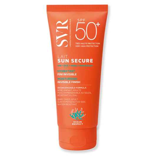 SVR Sun Secure Lait SPF50+ aurinkovoide 100 ml maitomainen kosteuttava aurinkosuojavoide vartalolle