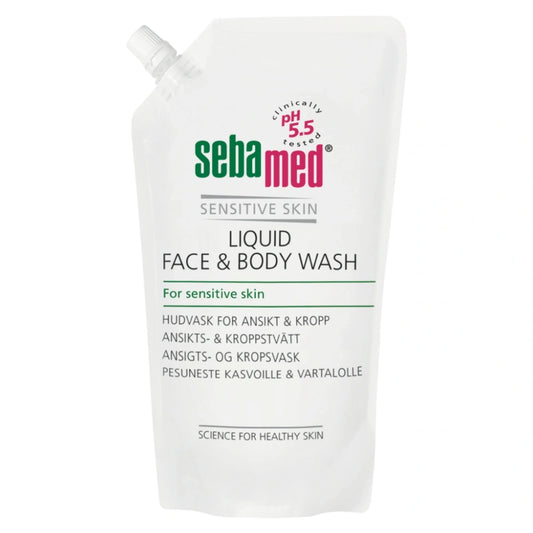 SEBAMED Liquid Face & Body Wash pesuneste 1000 ml, täyttöpakkaus, pH 5,5
