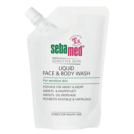 SEBAMED Liquid Face & Body Wash pesuneste 400 ml, täyttöpakkaus kasvoille ja vartalolle