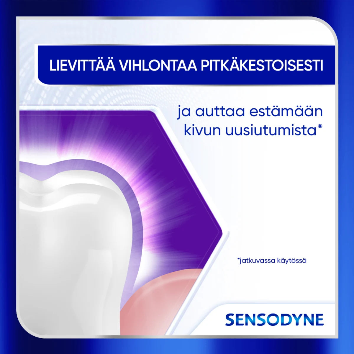 Sensodyne Clinical Repair Active White hammastahna lievittää vihlontaa pitkäkestoisesti