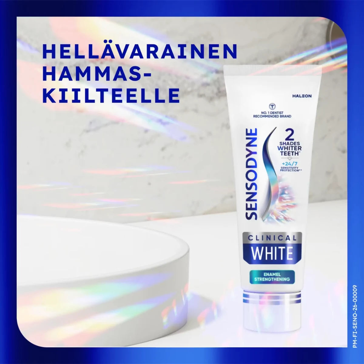 Sensodyne Clinical White Enamel Strengthening hammastahna on hellävarainen hammaskiilteelle