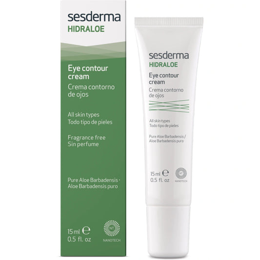 SESDERMA Hidraloe Eye Contour Cream 15 ml kosteuttaa ja lievittää turvotusta silmänalusilla