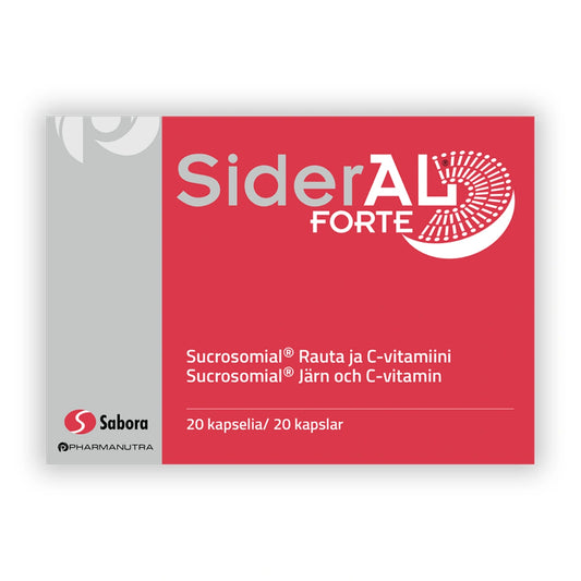 SIDERAL Forte 30 mg kapseli rautalisä 20 kpl sukrosomiaalinen rautavalmiste