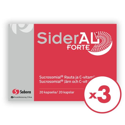 SIDERAL Forte 30 mg 3x20 kapselia rautalisä