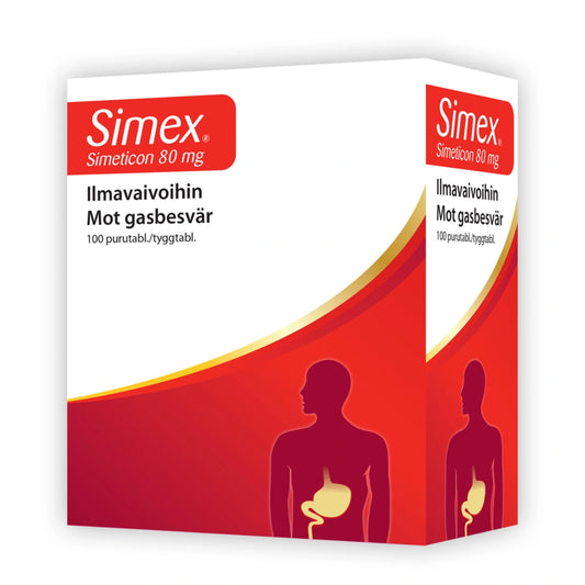 SIMEX 80 mg purutabletti 100 kpl ilmavaivoihin