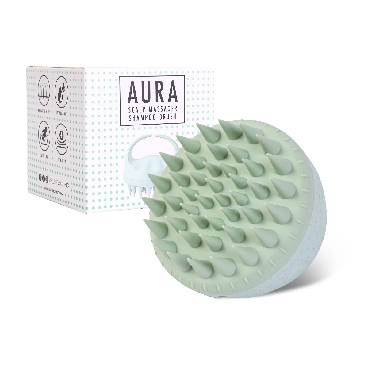 SisterYoung Aura Mint Shampooharja – hieroo päänahkaa