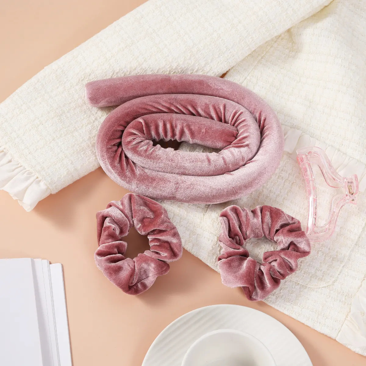 SisterYoung Lisa Pink Hair Curling Set hiustenkiharrussetti pehmeästä materiaalista