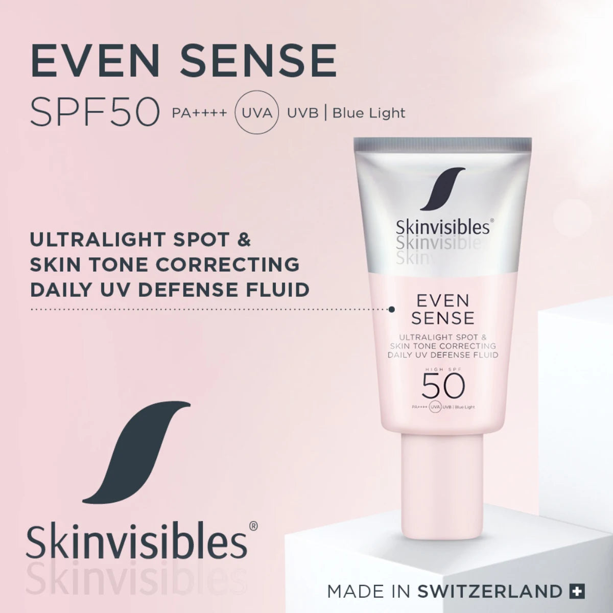 Skinvisibles Even Sense SPF50 50 ml vähentää pigmenttiläiskiä