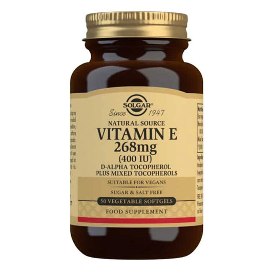 SOLGAR E-vitamiini 268 mg Vege softgels 50 kpl vegaaninen E-vitamiini pehmeässä kapselissa