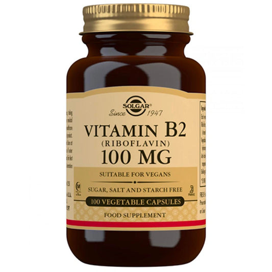 SOLGAR B2-vitamiini 100 mg kapseli 100 kpl
