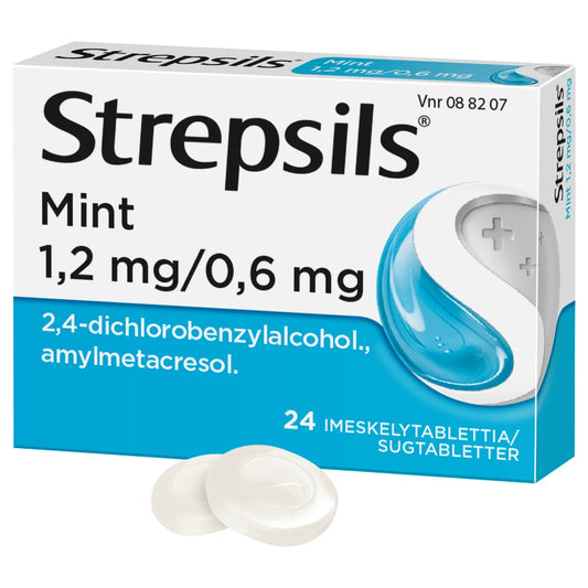 STREPSILS Mint 0,6 mg/1,2 mg imeskelytabletti 24 kpl