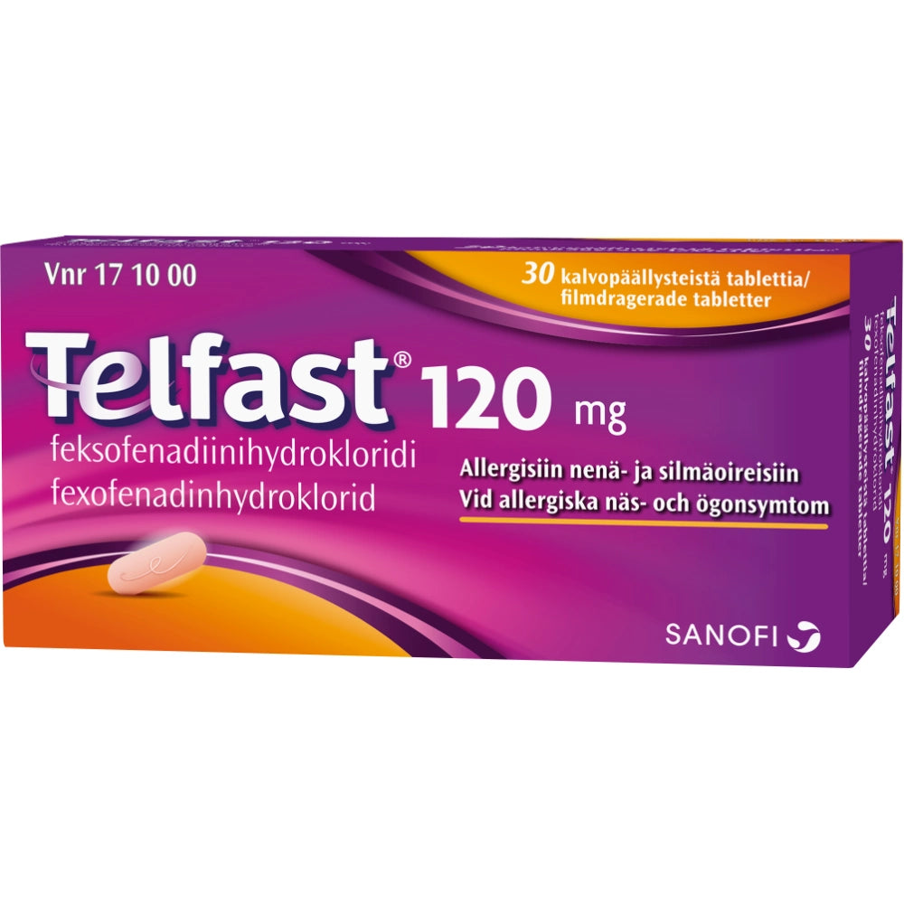 TELFAST 120 mg tabletti, kalvopäällysteinen 30 tabl