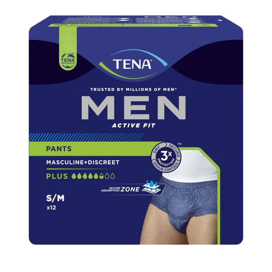 TENA Men Pants Plus S/M 12 kpl tehokas inkontinenssisuoja miehille