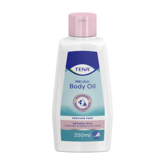 TENA Proskin Body Oil 250 ml hajusteeton ihoöljy herkälle ja kuivalle iholle
