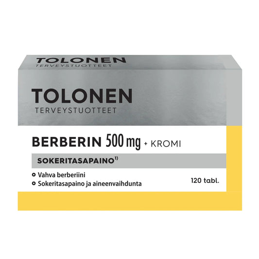 TOLONEN Berberin + Kromi tabletti 120 kpl vahva berberiiniä sisältävä ravintolisä