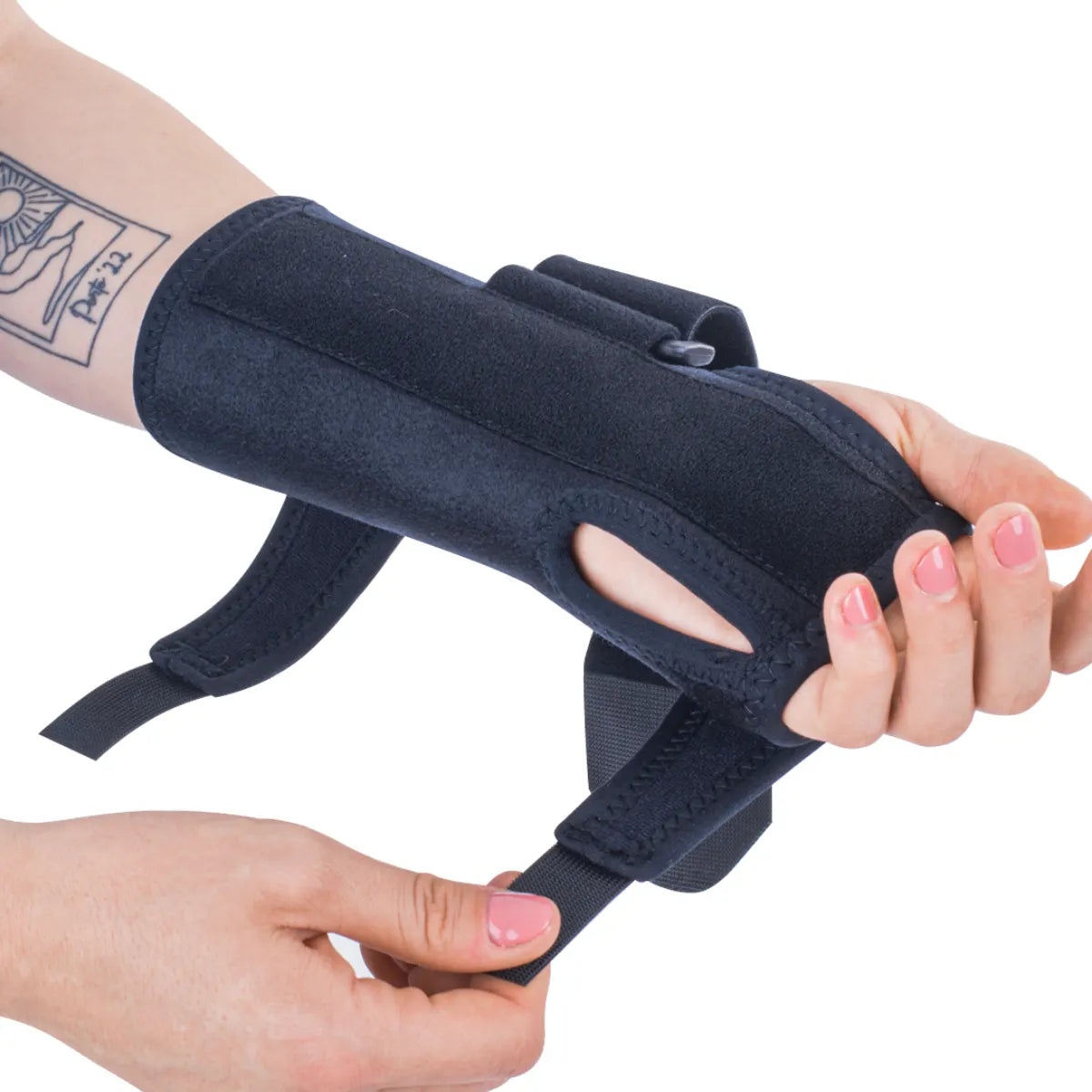 Triamed kiinteä rannetuki lastalla tarrakiinnitys