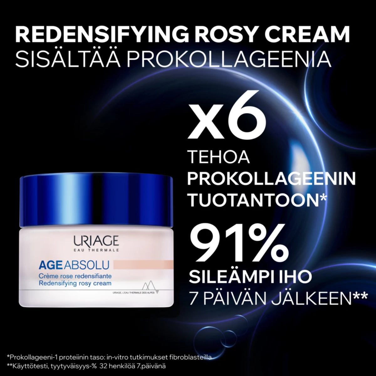 Uriage Age Absolu Redensifying Rosy Cream sisältää prokollageenia