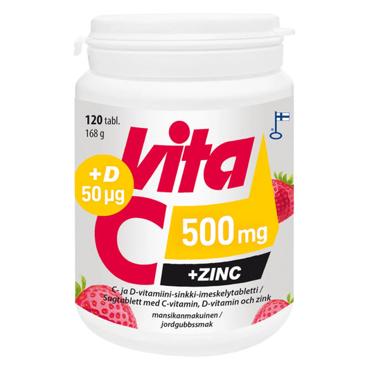 VITA C 500 mg + sinkki + D-vitamiini 120 tabl