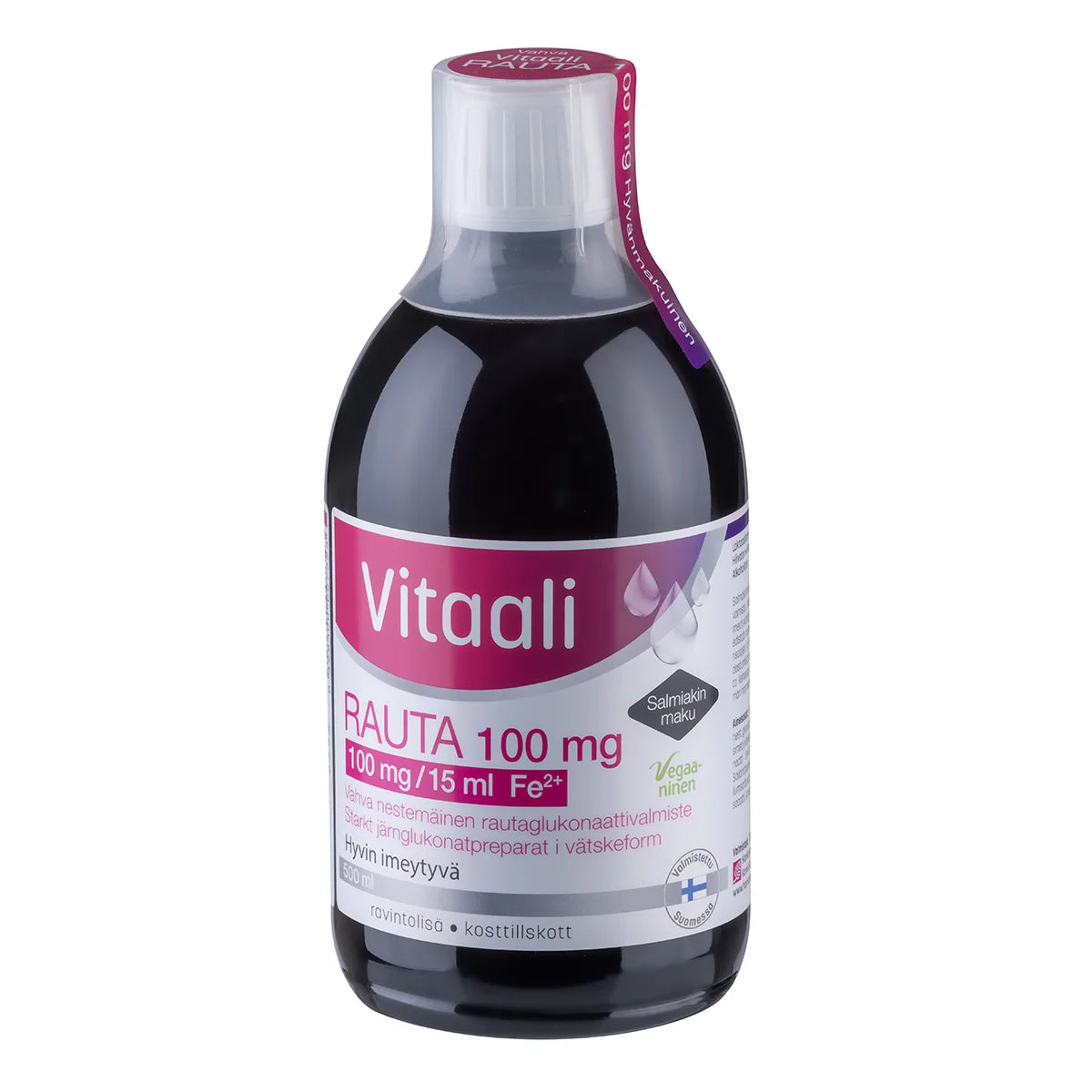 VITAALI Rauta 100 mg salmiakinmaku 500 ml