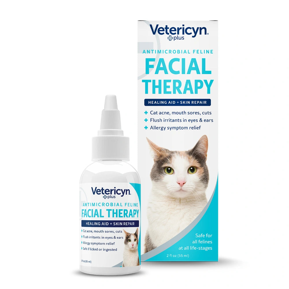 VETERICYN+ Antimicrobial Feline Facial Therapy antiseptinen huuhde 59 ml korvien, suun, silmien ja haavojen puhdistukseen