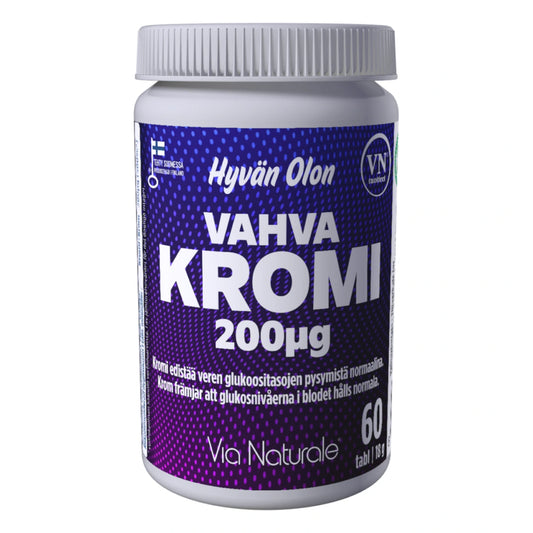 Via Naturale Hyvän Olon Vahva Kromi 200 mikrog 60 tabl