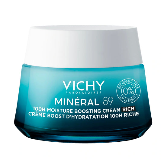 Vichy Minéral 89 100H hajusteeton voide 50 ml toimii kuin toisena kerroksena iholle uudistaen ihon suojamuuria ja lukiten sisäänsä pitkäkestoisesti vahvistavaa kosteutta