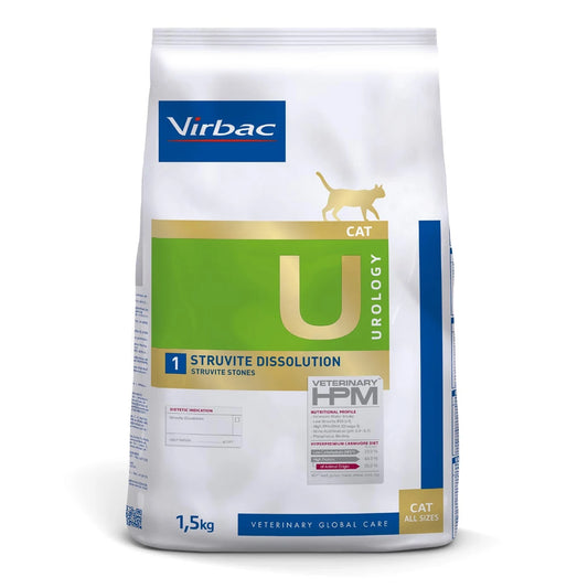 VIRBAC Cat Struvite Dissolution U1 1,5 kg Täysruoka kissalle struviittikivien liuottamiseen