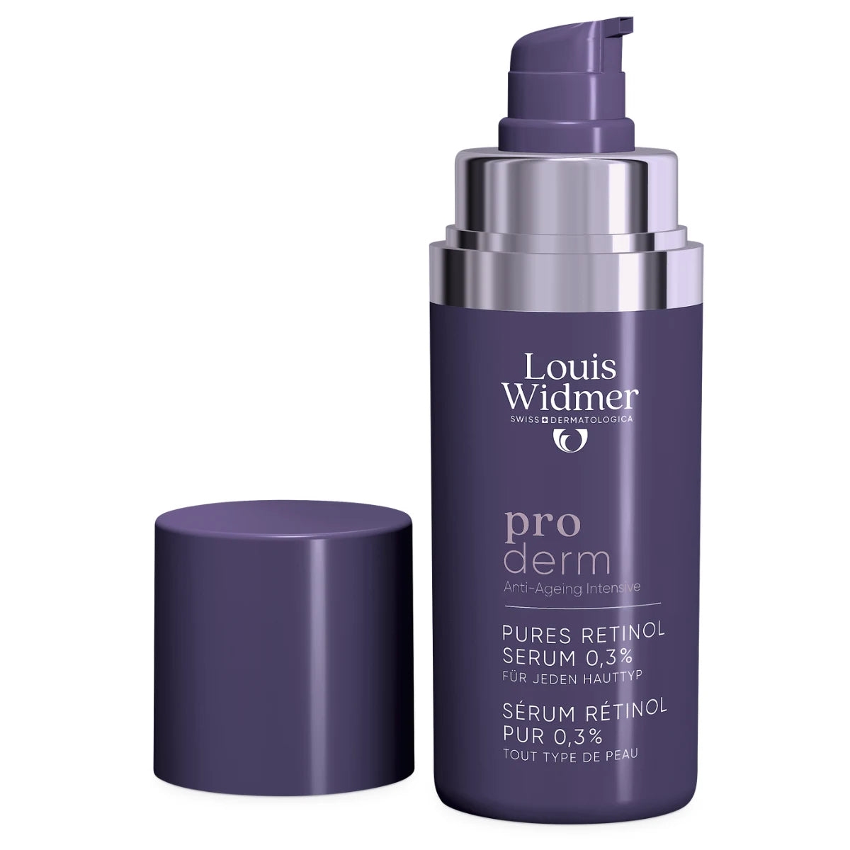 Widmer Proderm Pure Retinol Serum 30 ml kasvoseerumi pumppupullossa