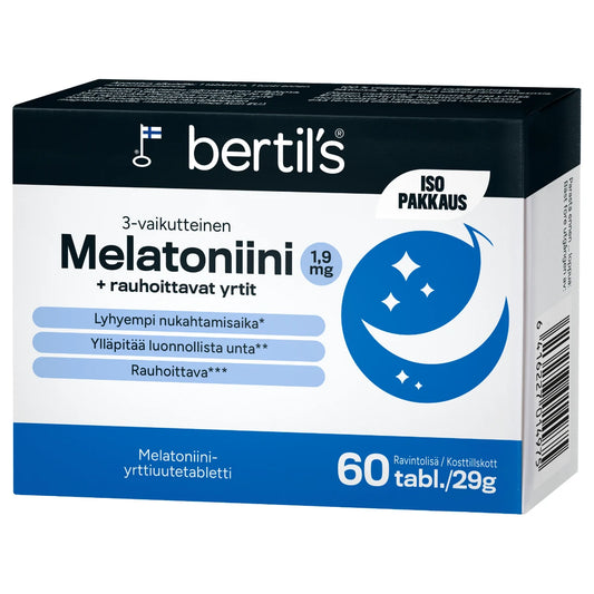 BERTILS Melatoniini 1,9 mg tabletti 60 kpl