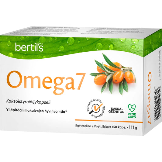bertils OMEGA7 Tyrniöljykapseli 150 kpl