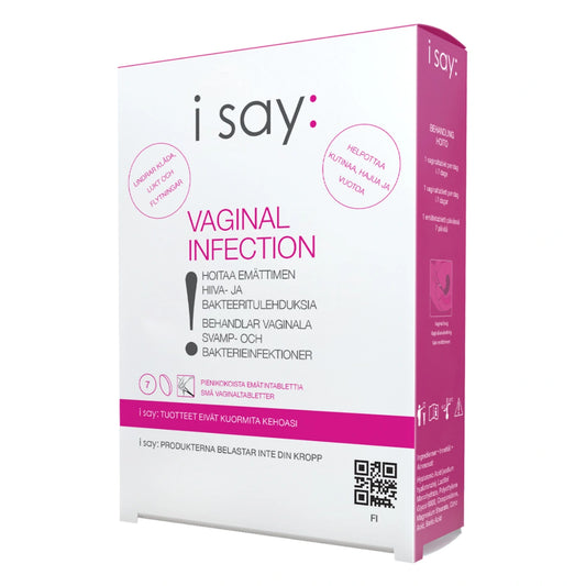 I SAY: Vaginal infection emätintabletti 7 kpl 7 päivän kuuri hoitaa sekä bakteeri- että hiivatulehduksia