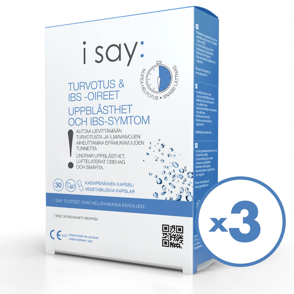 I SAY: Turvotus & IBS-oireet 3x30 kapselia