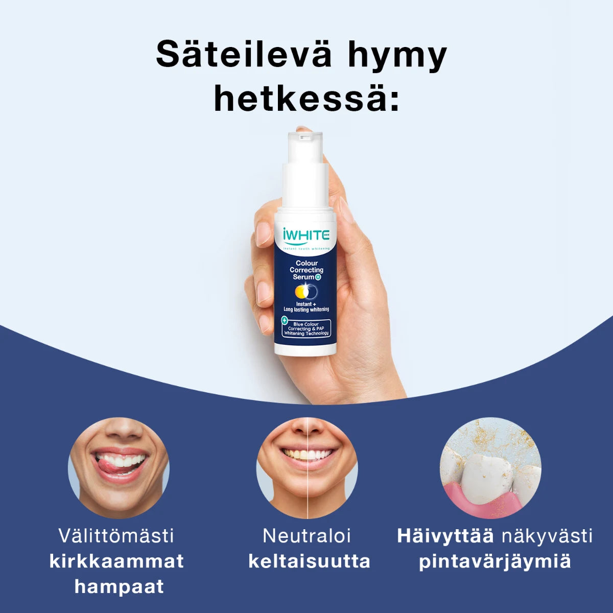 iWhite Colour Correcting Serum 30 ml – neutraloi keltaisuutta ja häivyttää pintavärjäymiä