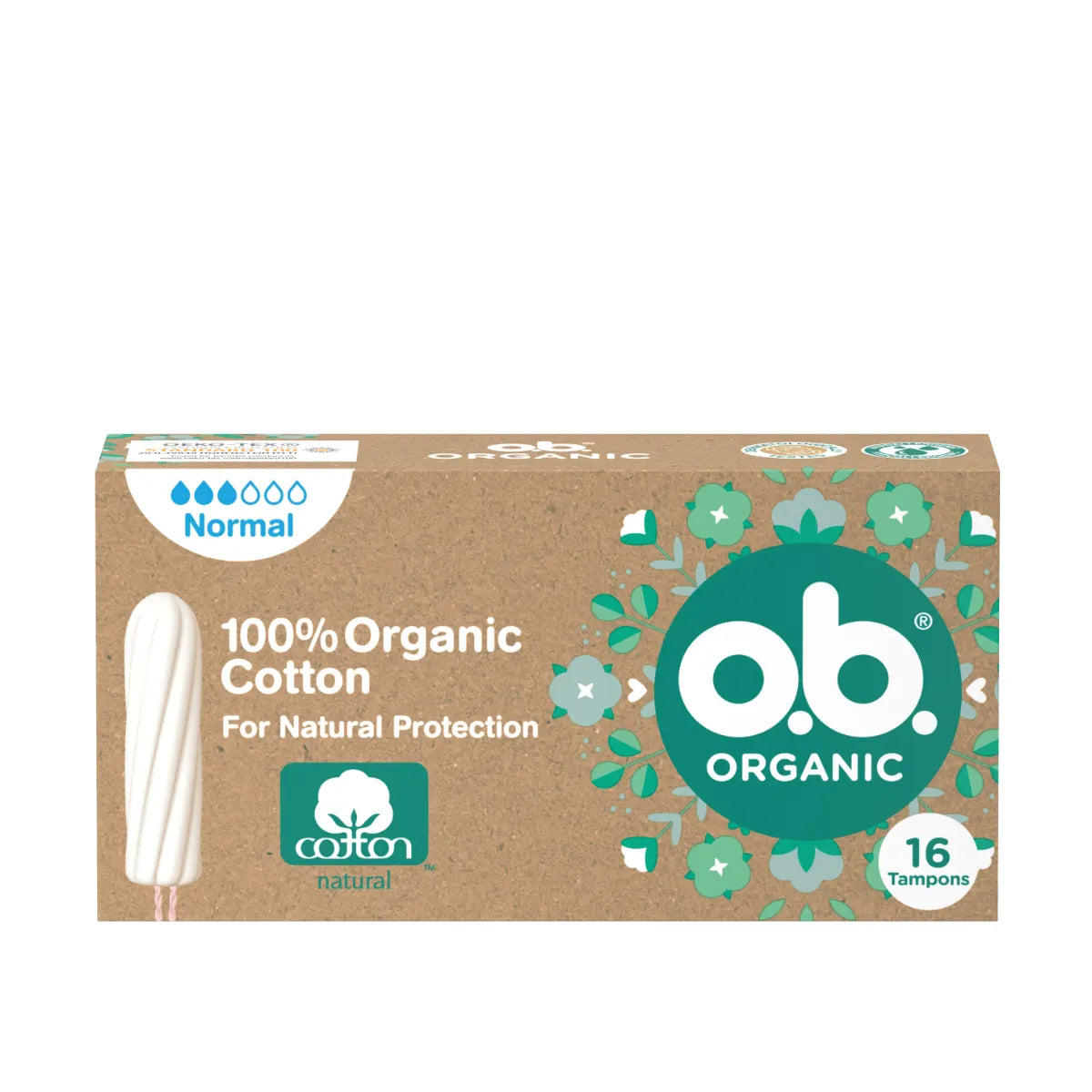 o.b. Organic Normal luomu tamponi 16 kpl