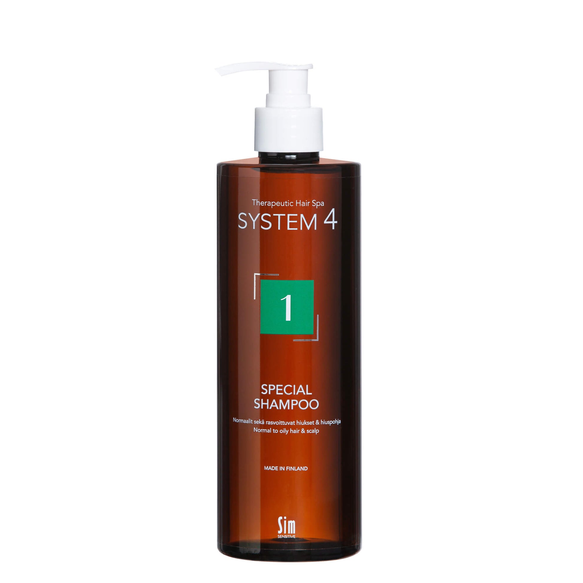 SYSTEM 4 Special Shampoo 1 normaaleille ja rasvoittuville hiuksille sekä hiuspohjalle 500 ml