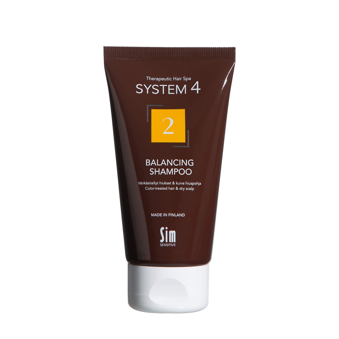 SYSTEM 4 Balancing Shampoo 2 värikäsitellyille hiuksille ja kuivalle hiuspohjalle 75 ml