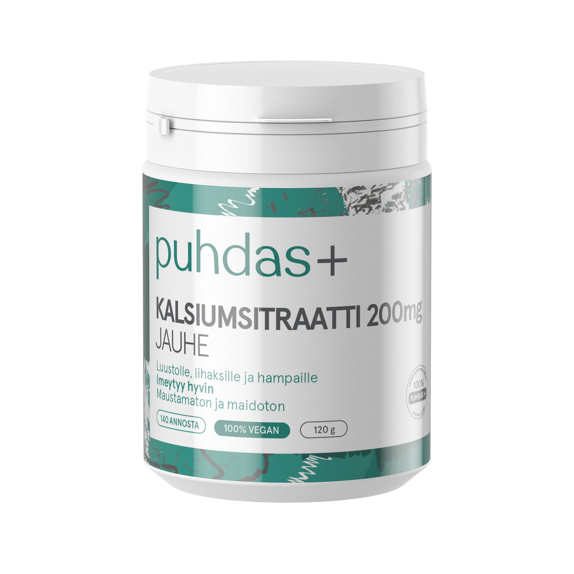 PUHDAS+ Kalsiumsitraatti 200 mg jauhe 120 g