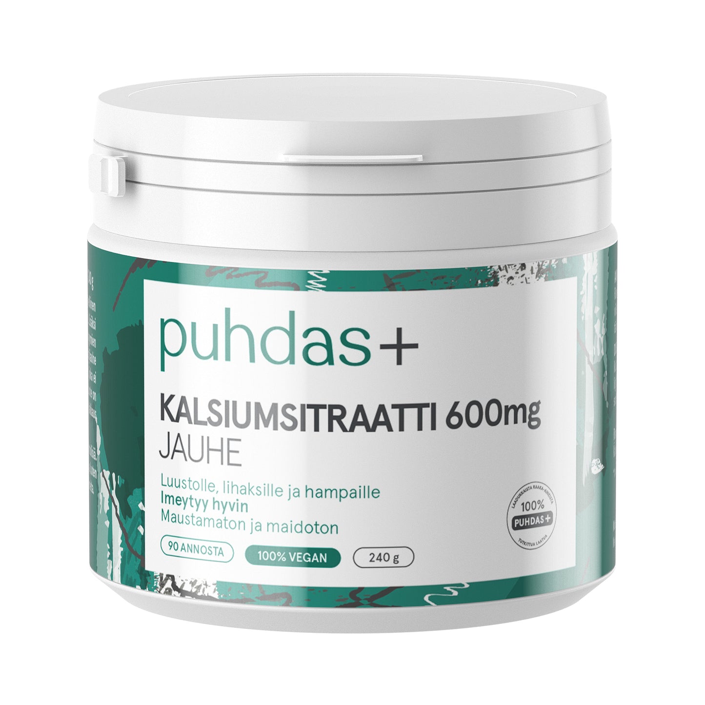 PUHDAS+ Kalsiumsitraatti 600 mg jauhe 240 g