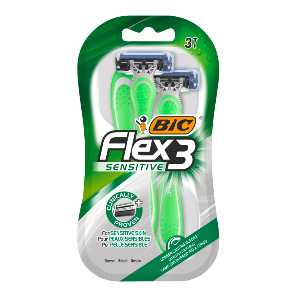 BIC Flex 3 Sensitive varsiterä herkälle iholle 3 kpl