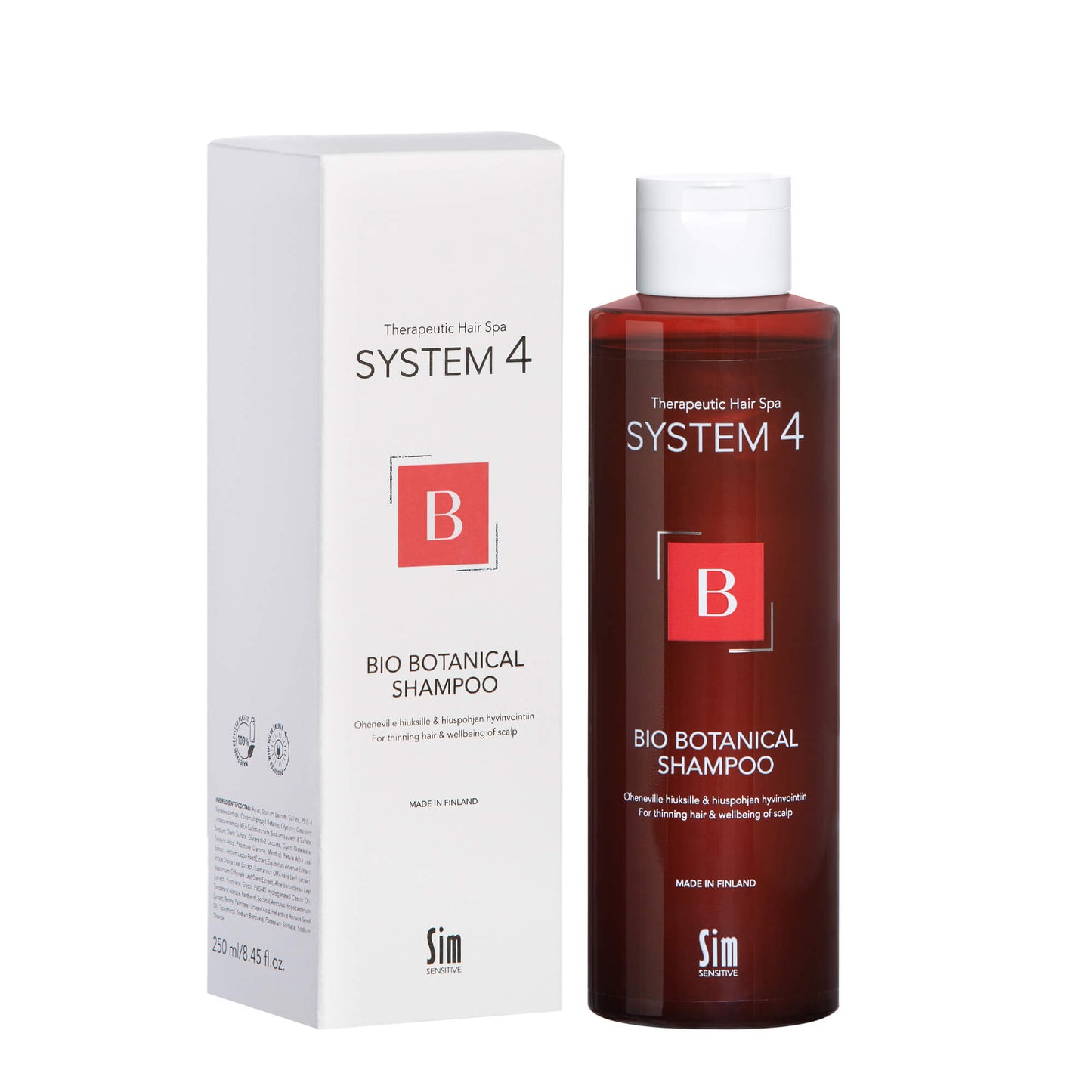 SYSTEM 4 Bio Botanical Shampoo B oheneville hiuksille 250 ml