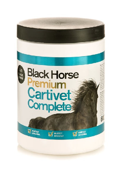 BLACK HORSE Premium cartivet complete täydennysrehu hevosille 600 g