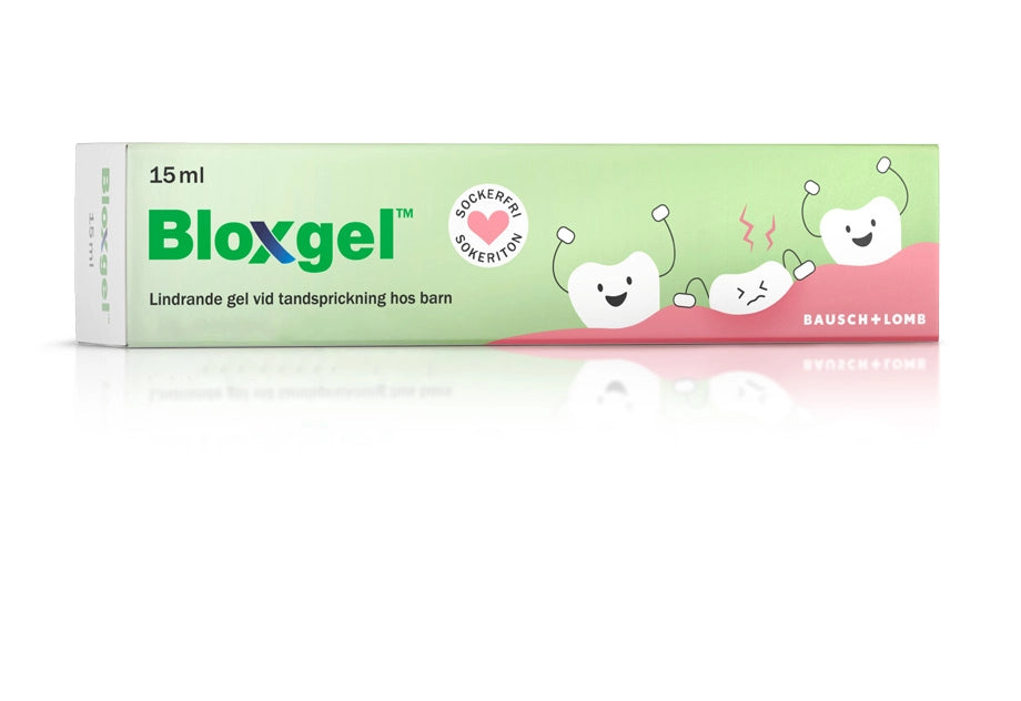 BLOXGEL Geeli hampaiden puhkeamisen oireilun lievittämiseen pienille lapsille 15 ml