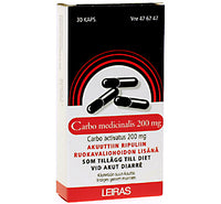 CARBO MEDICINALIS 200 mg kapseli, kova, 30 kappaletta
