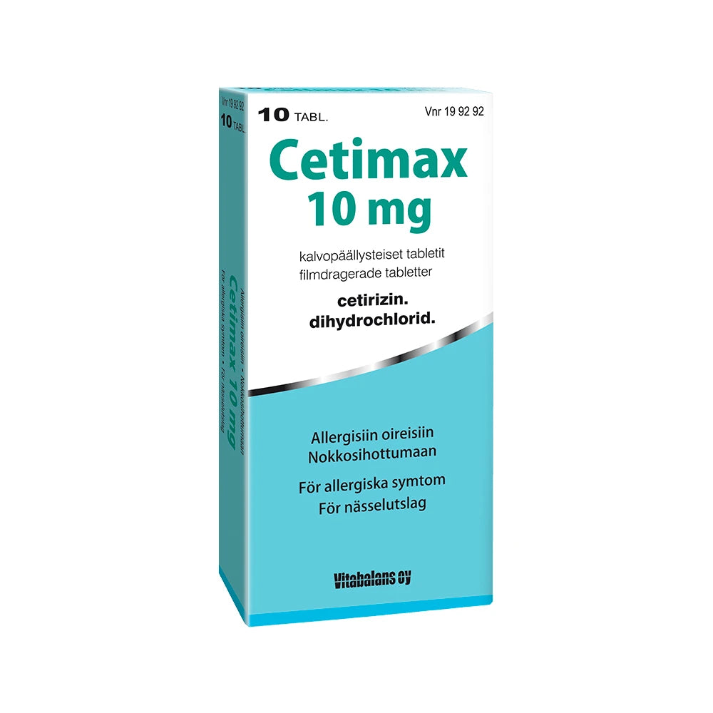 CETIMAX 10 mg tabletti, kalvopäällysteinen 10 tablettia