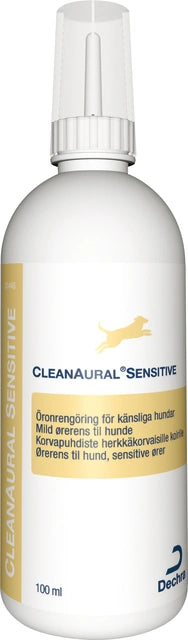 CLEANAURAL Sensitive vet korvahuuhde herkkäkorvaisille koirille 100 ml