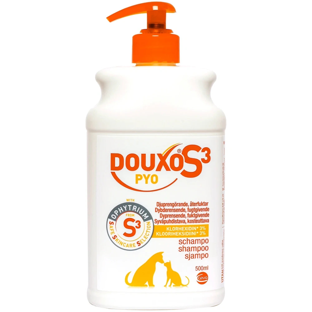 DOUXO S3 Pyo antiseptinen shampoo koirille ja kissoille 500 ml