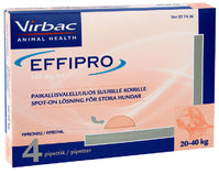 EFFIPRO SUURILLE KOIRILLE 100 mg/ml vet paikallisvaleluliuos 20-40 kg, 4x2,68 ml